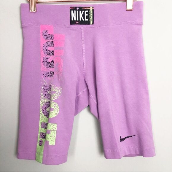 NIKE | Light Purple Sportswear Just Do It Biker Shorts Women’s Size Small - Picture 1 of 8